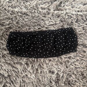 American Eagle Outfitters Black Polka Dot Top